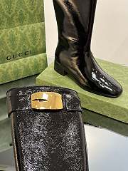 Gucci Women's Retro G Boot Black Leather ‎750493 - 4