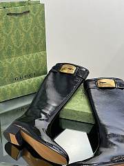 Gucci Women's Retro G Boot Black Leather ‎750493 - 3