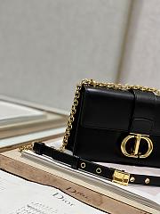 Dior 30 Montaigne East-West Bag With Chain Black Calfskin Size 21 x 12 x 6 cm - 2