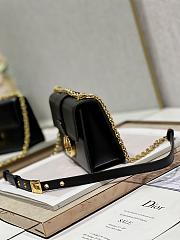 Dior 30 Montaigne East-West Bag With Chain Black Calfskin Size 21 x 12 x 6 cm - 4