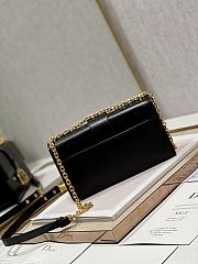 Dior 30 Montaigne East-West Bag With Chain Black Calfskin Size 21 x 12 x 6 cm - 5