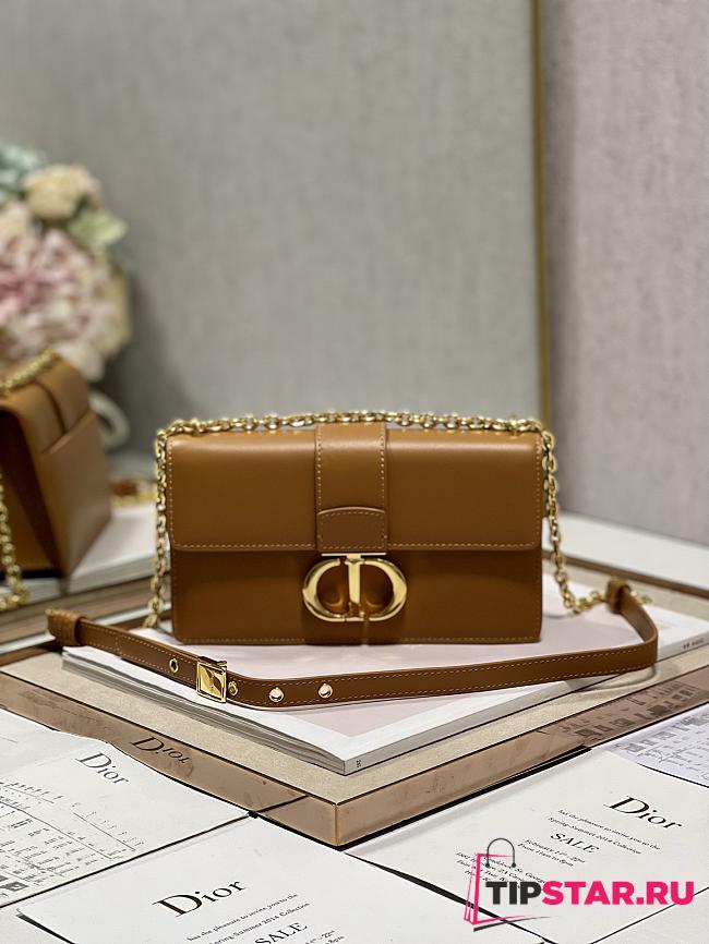 Dior 30 Montaigne East-West Bag With Chain Golden Saddle Calfskin Size 21 x 12 x 6 cm - 1