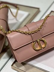 Dior 30 Montaigne East-West Bag With Chain Pink Calfskin Size 21 x 12 x 6 cm - 2