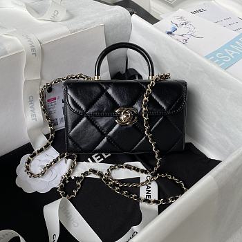 Chanel Mini Box Bag Black AS4469 Size 10.5 × 17 × 8 cm