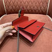 Gucci Dionysus Leather Super Mini Bag 476432 Red Leather Size Size 16.5x10x4 cm - 3