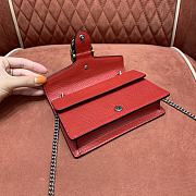 Gucci Dionysus Leather Super Mini Bag 476432 Red Leather Size Size 16.5x10x4 cm - 4