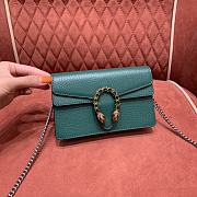 Gucci Dionysus Leather Super Mini Bag 476432 Green Leather Size Size 16.5x10x4 cm - 1