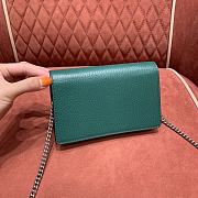 Gucci Dionysus Leather Super Mini Bag 476432 Green Leather Size Size 16.5x10x4 cm - 5