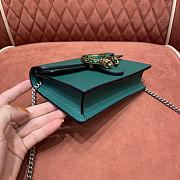 Gucci Dionysus Leather Super Mini Bag 476432 Green Leather Size Size 16.5x10x4 cm - 3
