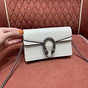 Gucci Dionysus Leather Super Mini Bag 476432 White Leather Size Size 16.5x10x4 cm - 1