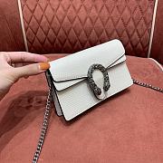 Gucci Dionysus Leather Super Mini Bag 476432 White Leather Size Size 16.5x10x4 cm - 4