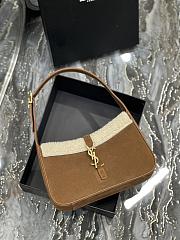 YSL Le 5 À 7 In Suede And Shearling Brown & Beige 657228 Size 23 X 16 X 6,5 CM - 3