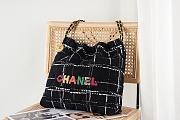 Chanel 22 Handbag AS3261 Black & Multicolor Tweed Size 39 × 42 × 8 cm - 3