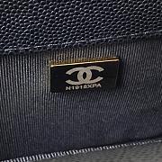 Chanel Boy Handbag With Handle Black Grained Calfskin A94805 Size 12 × 20 × 7 cm - 4