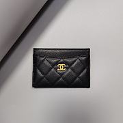 Chanel Classic Card Holder AP0213 Grained Calfskin Black Size 7.5 × 11.2 × 0.5 cm - 1