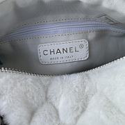 Chanel Small Bowling Bag Shearling Lambskin White AS4280 Size 10.5 × 25 × 13 cm - 2
