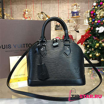 Louis Vuitton M40862 Alma BB Black Epi Leather Size 23.5 x 17.5 x 11.5 cm