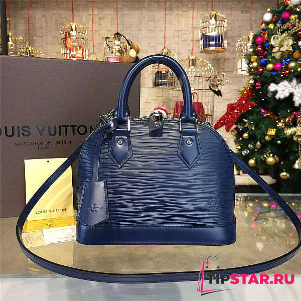 Louis Vuitton M40855 Alma BB Indigo Blue Epi Leather Size 23.5 x 17.5 x 11.5 cm - 1