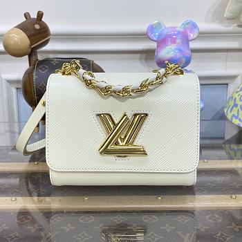 Louis Vuitton M59852 Twist PM Quartz White Size 19 x 15 x 9 cm