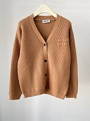 Miumiu Wool And Nylon Knit Cardigan - 1