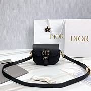 Small Dior Bobby Bag Black Grained Calfskin Size 18 x 14 x 4 cm - 1
