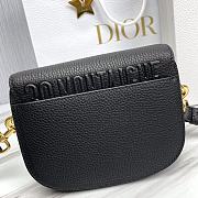 Small Dior Bobby Bag Black Grained Calfskin Size 18 x 14 x 4 cm - 3