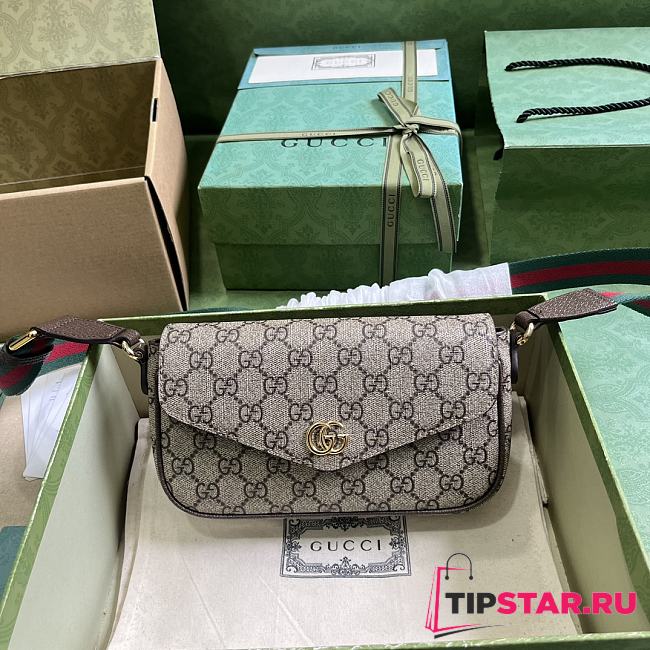 Gucci Ophidia Mini Bag 764961 Beige And Ebony Size 22x13x4cm - 1