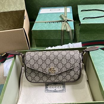 Gucci Ophidia Mini Bag 764961 Beige And Ebony Size 22x13x4cm