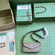 Gucci Ophidia Mini Bag 764961 Beige And Ebony Size 22x13x4cm - 5
