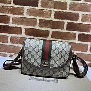 Gucci Ophidia GG Small Shoulder Bag Beige And Ebony GG 722117 Size 23*17*7cm - 5