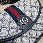 Gucci Ophidia GG Small Shoulder Bag Blue GG 722117 Size 23*17*7cm - 3