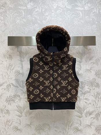 Louis Vuitton Sleeveless Monogram Teddy Jacket