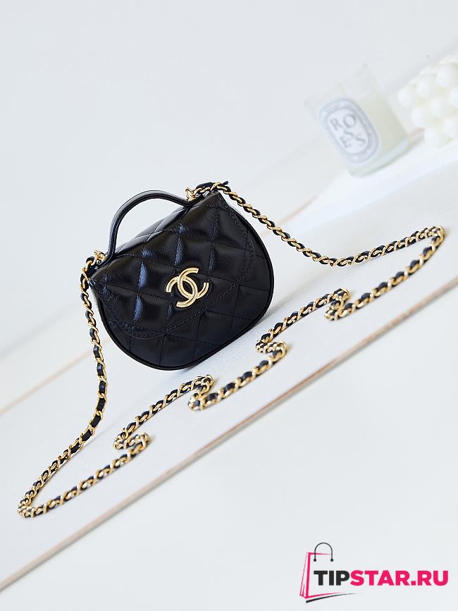 Chanel Clutch With Chain AP3378 Black Size 11.5 × 12.5 × 3.5 cm - 1