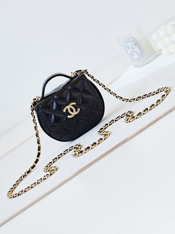 Chanel Clutch With Chain AP3378 Black Size 11.5 × 12.5 × 3.5 cm