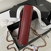 Chanel Flap Phone Holder With Chain AP3512 Burgundy Red Size 11 × 17.2 × 3.5 cm - 3