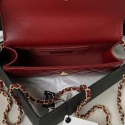 Chanel Flap Phone Holder With Chain AP3512 Burgundy Red Size 11 × 17.2 × 3.5 cm - 4
