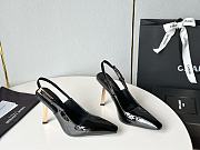 YSL Lee Slingback Pumps In Patent Leather Black 11cm - 3