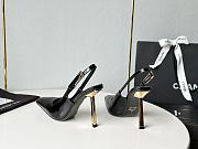 YSL Lee Slingback Pumps In Patent Leather Black 11cm - 2