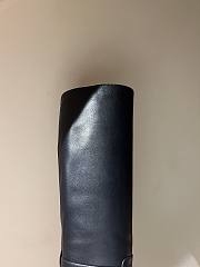 YSL Diane Boots In Grained Leather Black - 5