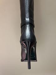 YSL Diane Boots In Grained Leather Black - 4