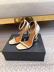 YSL Opyum Sandals In Smooth Leather Real Beige 11cm - 1