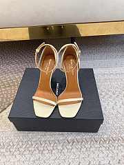 YSL Opyum Sandals In Smooth Leather Real Beige 11cm - 5