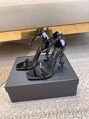 YSL Opyum Sandals In Patent Leather Black 11cm - 1