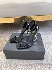 YSL Opyum Sandals In Patent Leather Black & Gold 11cm - 1