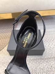 YSL Opyum Sandals In Patent Leather Black & Gold 11cm - 2
