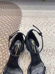 YSL Opyum Sandals In Patent Leather Black & Gold 8.5cm - 5