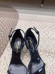 YSL Opyum Sandals In Patent Leather Black 8.5cm - 5