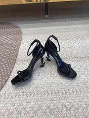YSL Opyum Sandals In Patent Leather Black 8.5cm - 4