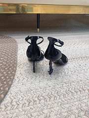 YSL Opyum Sandals In Patent Leather Black 8.5cm - 3