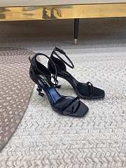 YSL Opyum Sandals In Patent Leather Black 8.5cm - 2